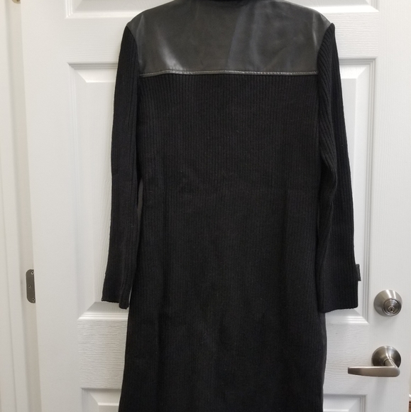 5/$25 Bentley Arbuckle Black Leather Coat - Picture 2 of 7